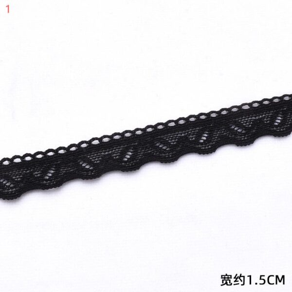 Elastic Lace Trim Fabric – Wide Decorative Stretch Lace for Curtains, Dresses & DIY Crafts