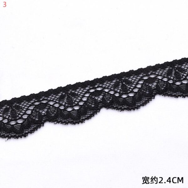 Elastic Lace Trim Fabric – Wide Decorative Stretch Lace for Curtains, Dresses & DIY Crafts