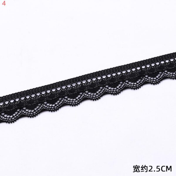 Elastic Lace Trim Fabric – Wide Decorative Stretch Lace for Curtains, Dresses & DIY Crafts