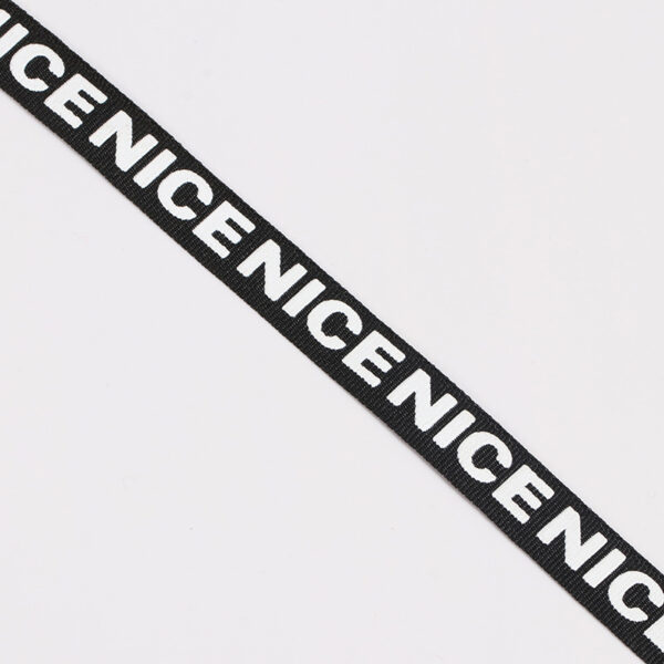 Plain Polyester Logo-Printed Tape – English Letter Binding for Necklines, Sides & DIY Fashion Projects