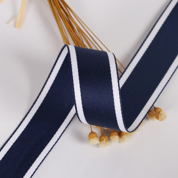 JXL-T-0007-4 Durable Dual-Color Decorative Webbing Tape – Stylish Polyester Accent Ribbon for Clothing, Apparel Edging & DIY Fashion Projects