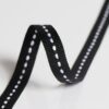 JXL-T-0020-3 In-Stock Black & White Plain Weave Dot Webbing – Polyester Side Stripe Tape for Apparel & Fashion Decoration