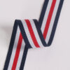 JXL-TP-0033-1 Red-White-Blue Striped Polyester Webbing 1–4CM – 300D Densely Woven Flat Trim for Garment Side Stripes, Bags & DIY Accessories
