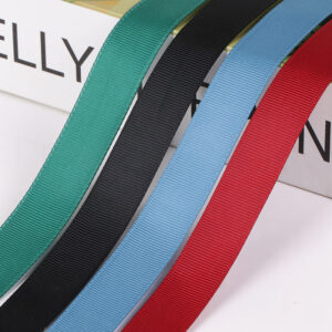 Custom Color Polyester Grosgrain Ribbon – Striped Ribbed Tape for Hair Bows, Garment Trim & DIY Accessories (Factory Stock Available)