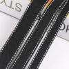 1CM Black Polyester Webbing with White Jump Stitch – Flat Woven Trim for DIY Accessories, Hair Bows & Decorative Crafting
