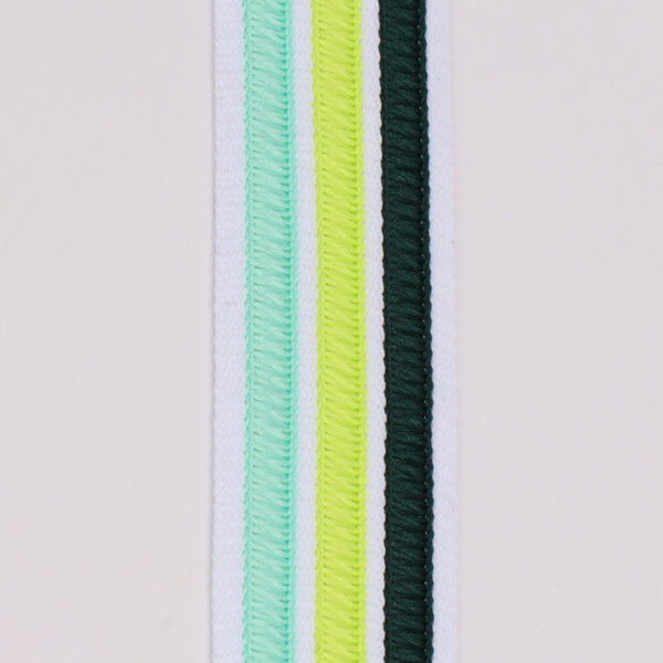 New Color-Mixed Striped Polyester Webbing – 3.2CM Decorative Side Tape for Pants, Garment Trims & Fashion Accessories