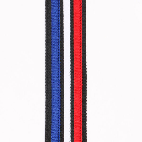 New Color-Mixed Striped Polyester Webbing – 3.2CM Decorative Side Tape for Pants, Garment Trims & Fashion Accessories