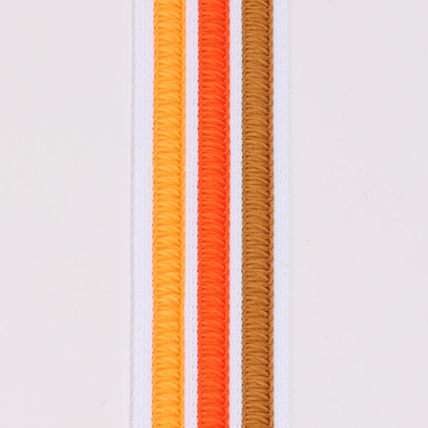 New Color-Mixed Striped Polyester Webbing – 3.2CM Decorative Side Tape for Pants, Garment Trims & Fashion Accessories