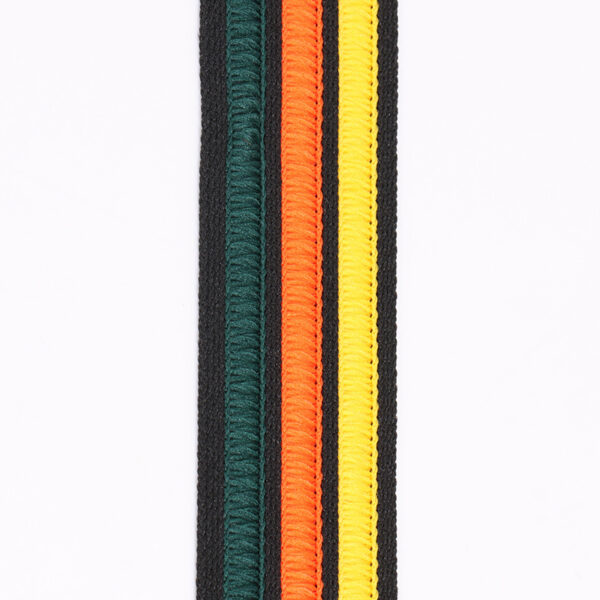 New Color-Mixed Striped Polyester Webbing – 3.2CM Decorative Side Tape for Pants, Garment Trims & Fashion Accessories