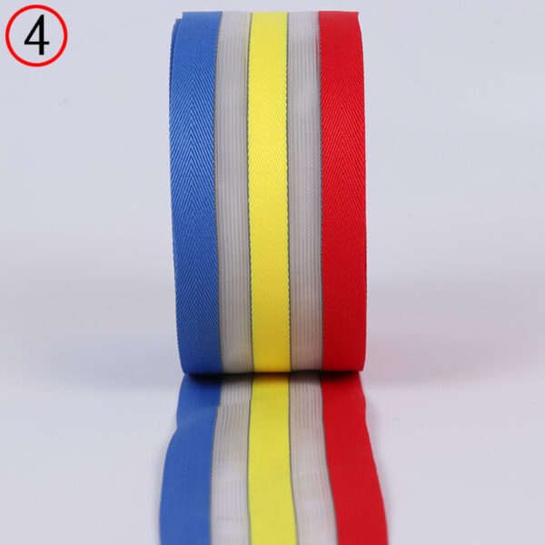 4.5cm Intercolor Polyester Herringbone Mesh Webbing – Semi-Transparent Fish Silk Tape for Garment & Bag Trim