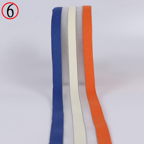 4.5cm Intercolor Polyester Herringbone Mesh Webbing – Semi-Transparent Fish Silk Tape for Garment & Bag Trim