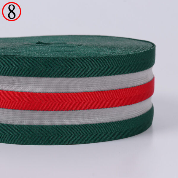 4.5cm Intercolor Polyester Herringbone Mesh Webbing – Semi-Transparent Fish Silk Tape for Garment & Bag Trim