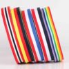 Red-White-Blue Tricolor Polyester Webbing – 300D Tight Weave Flat Stripe Tape for Apparel & Bag Decoration