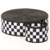 主图-02 In-Stock Black & White Checkered Jacquard Webbing – Polyester Decorative Tape for Pants Side Stripes, Apparel Trim & Bag Accessories