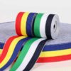Wholesale Multicolor Striped Polyester Webbing – High-Density Flat Woven Tape for Garment Decoration & DIY Craft Projects
