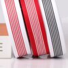 3.5CM Black & White Mélange Striped Polyester Webbing – 100D Densely Woven Trim for Garment Binding, DIY Crafts & Wholesale Supply