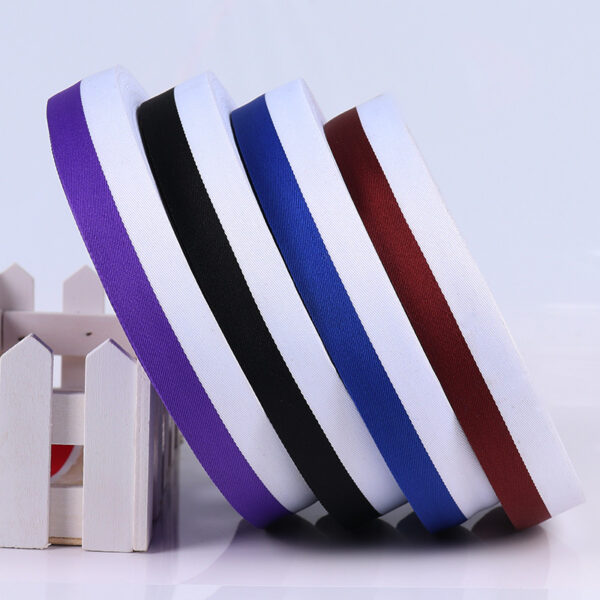 2.5cm Herringbone Webbing Tape – Two-Tone Polyester Fish Thread Trim for Bags, Shoes & DIY Sewing