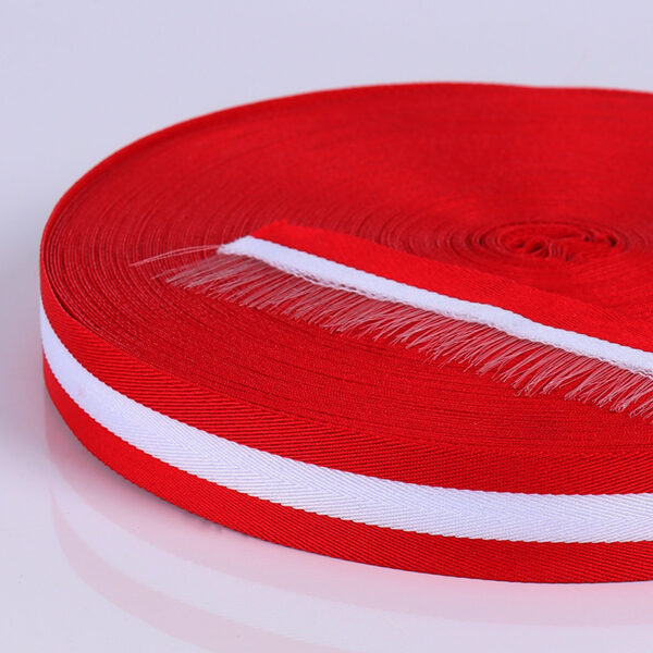 Multicolor Fishline Polyester Herringbone Webbing – 1.0–3.0cm Decorative Edge Trim for Garment & Bag Accessories