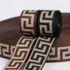 1.5–2cm Polyester Jacquard Ribbon – Maze & Great Wall Pattern Computer-Woven Decorative Trim