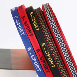 1cm E-SPORT Letter Jacquard Webbing – High-Density Polyester Trim Tape for Garment Decoration