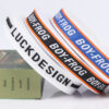 3cm Elastic Polyester Jacquard Logo Webbing – Custom Lettered Side Stripe Tape for Casual Pants