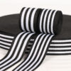 主图-02 Wholesale Black and White Stripe Polyester Webbing – High-Density Flat Grosgrain Trim for Clothing & Accessories