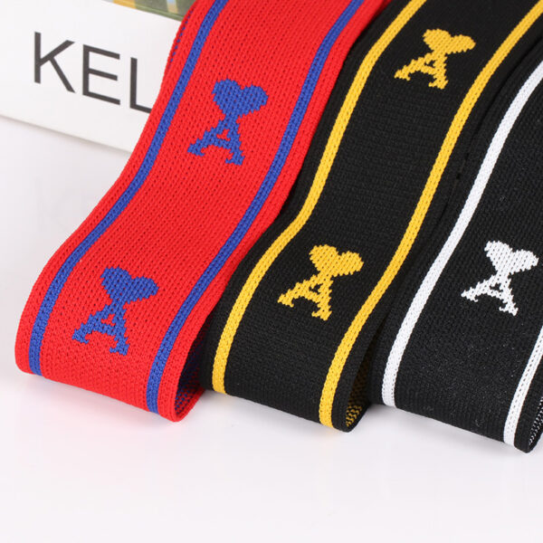 4cm Ribbed Jacquard Knit Webbing – Customizable Side Trim for Garments and Sportswear