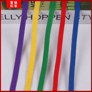 1.0cm Colorful Imitation Nylon Logo Webbing – Dense Weave Edge Tape for T-Shirts, Neckbands & Sweatbands