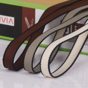 1.0cm Multicolor High-Stretch Polyester Dense Weave Webbing – Garment Neckline Tape & Decorative Trim