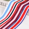 Multicolor Striped Knitted Polyester Tape – 150D Intercolor Webbing for Garment Side Panels and Decorative Trim