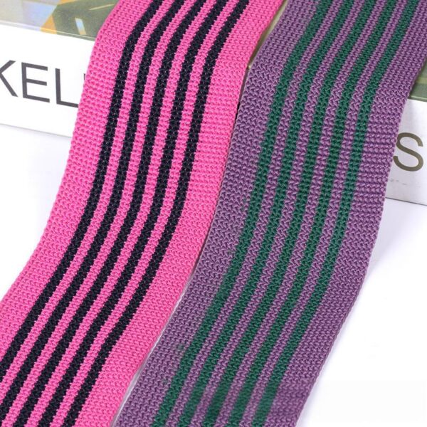 6.5cm Wide Striped Intercolor Chunky Knit Tape – Polyester Warp-Knitted Trim for Sportswear Side Panels