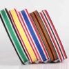 2.5cm Multicolor Polyester Ribbed Webbing Tape – High-Density Decorative Stripe Trim for DIY Sewing & Garment Accessories