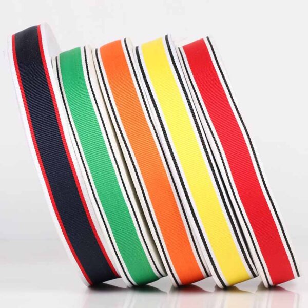 2.5cm Polyester Plain Ribbed Webbing Tape – Multicolor Decorative Trim for Clothing, Straps, Home Textiles & Apparel Accessories