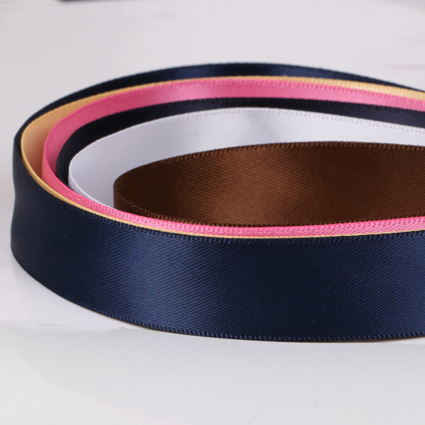 Custom Color Double-Faced High-Density Polyester Satin Ribbon – Wholesale Decorative Gift Wrap & Cake Box Tape for Weddings & DIY Crafts