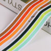 New Color-Mixed Striped Polyester Webbing – 3.2CM Decorative Side Tape for Pants, Garment Trims & Fashion Accessories