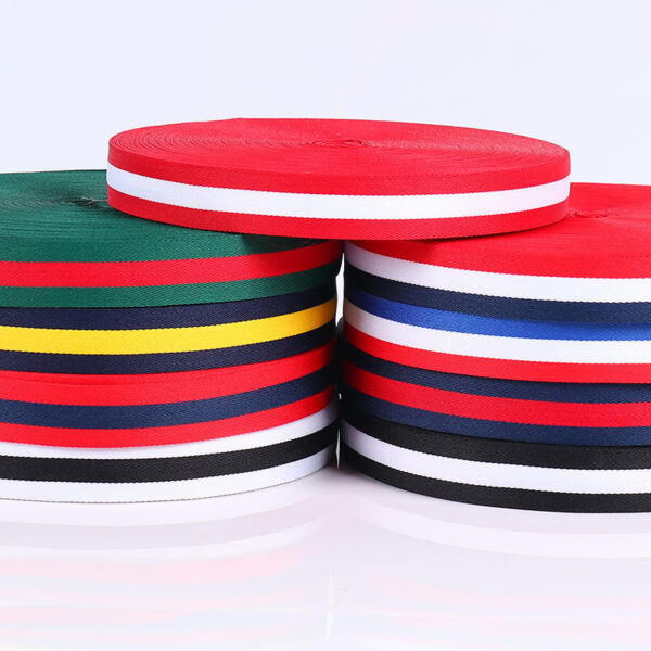 Multicolor Fishline Polyester Herringbone Webbing – 1.0–3.0cm Decorative Edge Trim for Garment & Bag Accessories