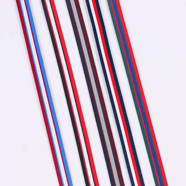 Lightweight Multicolor Herringbone Fishline Webbing – 1.0–2.0cm Polyester Trim for Garment, Bag & DIY Decoration