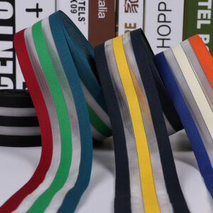 4.5cm Intercolor Polyester Herringbone Mesh Webbing – Semi-Transparent Fish Silk Tape for Garment & Bag Trim