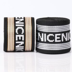 5cm Ribbed Jacquard Knit Tape – “Nice” Text Side Trim for Sportswear and Fashion Apparel