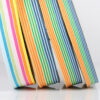 Seven-Color Rainbow Polyester Webbing – 300D Tight Plain Weave Stripe Tape for Apparel Stitching & Decorative Trim