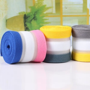 5cm Breathable Colorful Polyester Knit Tape with Mesh – Side Trim Webbing for Sportswear & Casual Pants