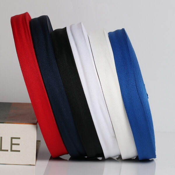 1–4cm Colorful Herringbone Polyester Webbing – Decorative Side Stripe Tape for Garments, Neck Binding & Shoe Accessories