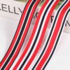 Red-White-Blue Tricolor Polyester Webbing – 300D Tight Weave Flat Stripe Tape for Apparel & Bag Decoration