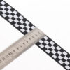 主图-04 In-Stock Black & White Checkered Jacquard Webbing – Polyester Decorative Tape for Pants Side Stripes, Apparel Trim & Bag Accessories