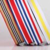 2.5cm Multicolor Polyester Ribbed Webbing Tape – High-Density Decorative Stripe Trim for DIY Sewing & Garment Accessories