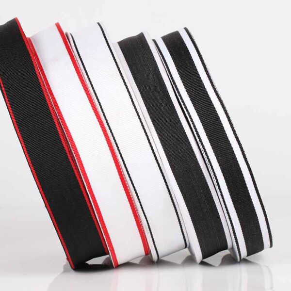 2.5cm Polyester Plain Ribbed Webbing Tape – Multicolor Decorative Trim for Clothing, Straps, Home Textiles & Apparel Accessories