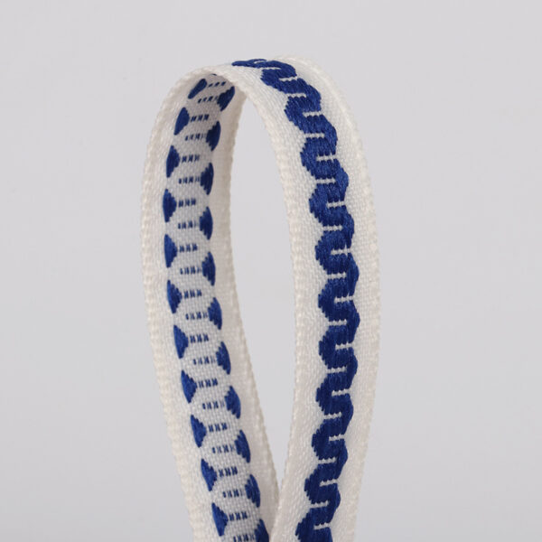 1.2cm Colorful Polyester Ribbed Jacquard Webbing – Decorative Stitching Tape for Garment Splicing & Trims