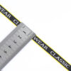 1cm–2cm Silver Thread Letter Jacquard Webbing – Polyester “Classic Wear” Trim Tape for Garment Decoration
