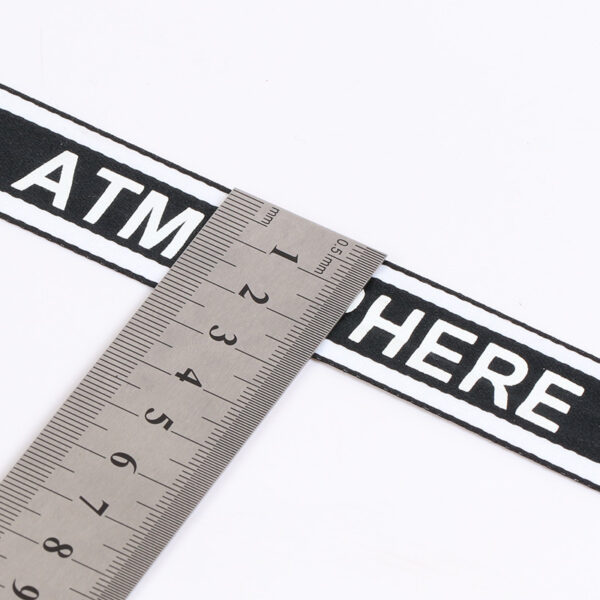 2.5cm Printed Polyester Webbing – ATMOSPHERE Letter Strap for Garment Accessories