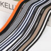 Multicolor Striped Knitted Polyester Tape – 150D Intercolor Webbing for Garment Side Panels and Decorative Trim